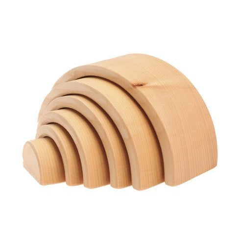 Grimm's | Wooden Rainbow Stacking Toy | Medium | Natural
