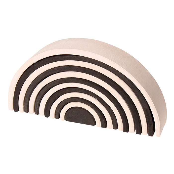 Monochrome Grimm's Wooden Stacking Rainbow