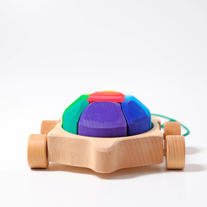 Grimm's | Rainbow Turtle Pull Along at Milk Tooth