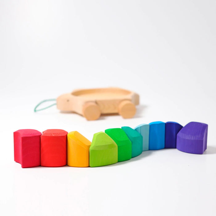 Grimm's | Rainbow Turtle Pull Along at Milk Tooth