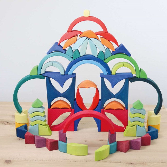 Grimm's | Arcs in Squares Building Set at Milk Tooth