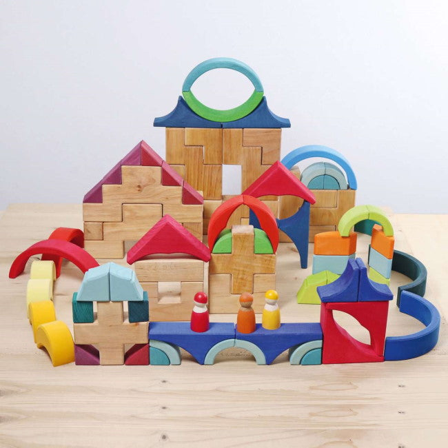 Grimm's | Arcs in Squares Building Set at Milk Tooth