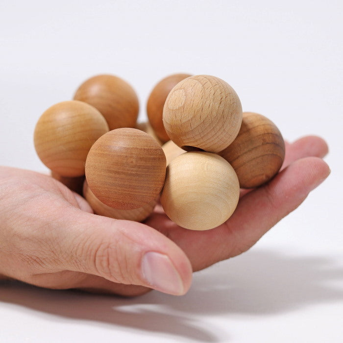Grimm's | Bead Grasper | Natural | Wooden Toy for Babies