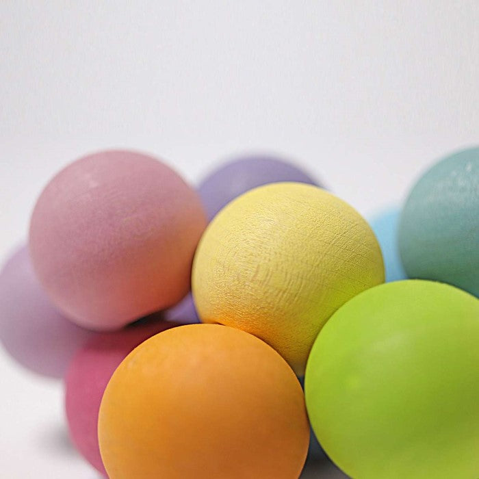 Grimm's | Bead Grasper | Pastel | Wooden Baby Toy