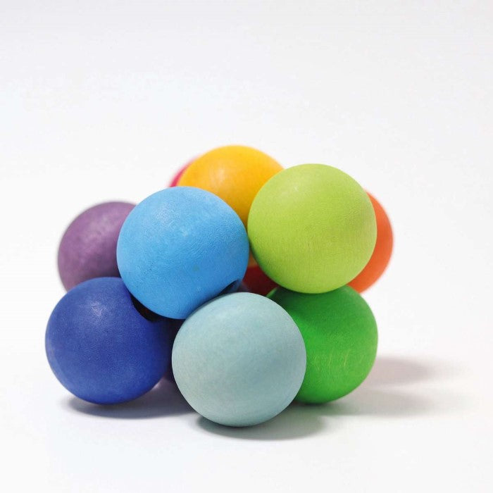 Grimm's | Bead Grasper | Rainbow | Wooden Toy for Babies