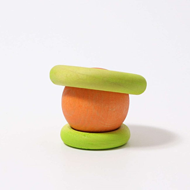 Grimm's | Building Rings | Rainbow | Set of 24 Wooden Toys