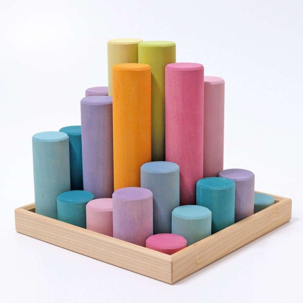 Grimm's | Building Rollers | Large | Pastel