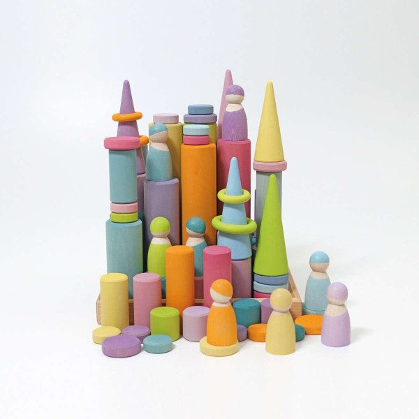 Grimm's | Building Rollers | Large | Pastel