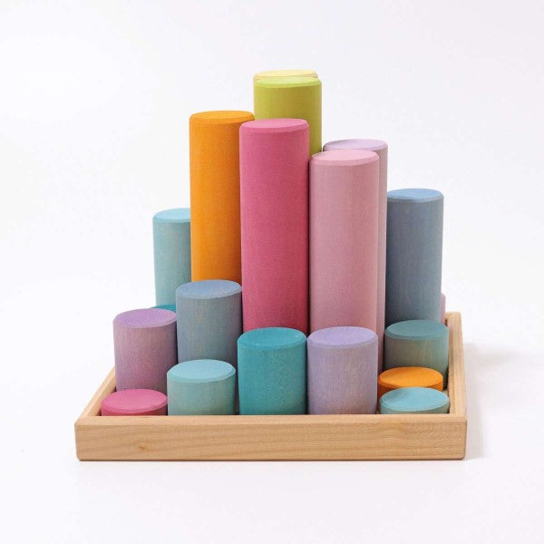 Grimm's | Building Rollers | Large | Pastel