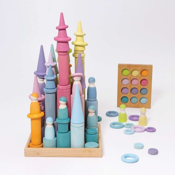Grimm's | Building Rollers | Large | Pastel