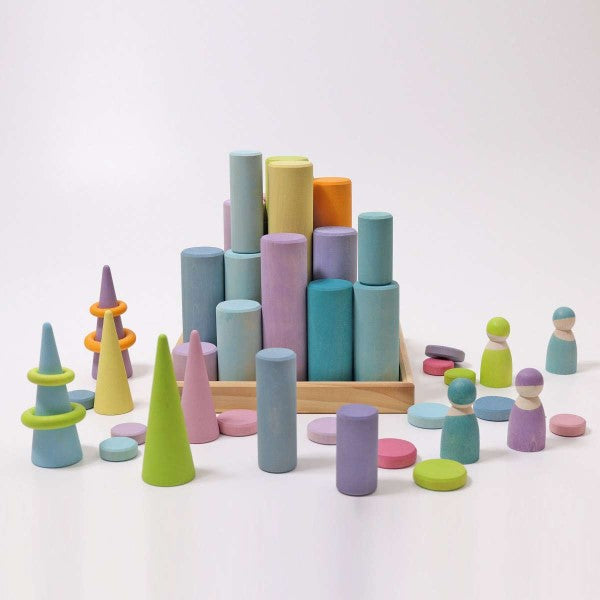 Grimm's | Building Rollers | Large | Pastel
