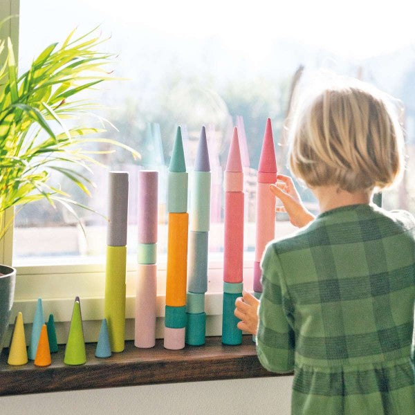 Grimm's | Building Rollers | Large | Pastel