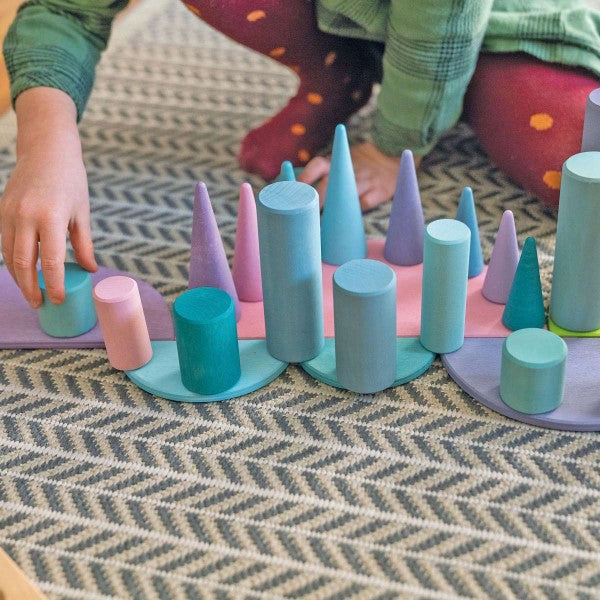 Grimm's | Building Rollers | Large | Pastel