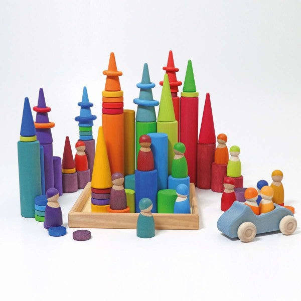 Grimm's | Building Rollers | Large | Rainbow