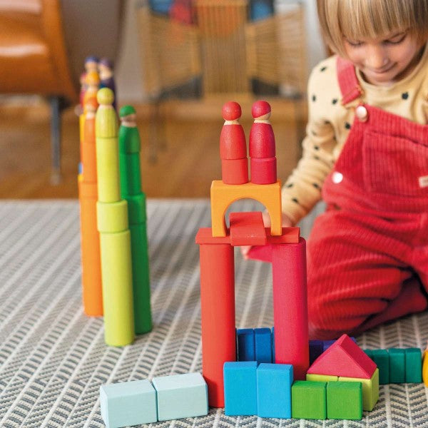 Grimm's | Building Rollers | Large | Rainbow