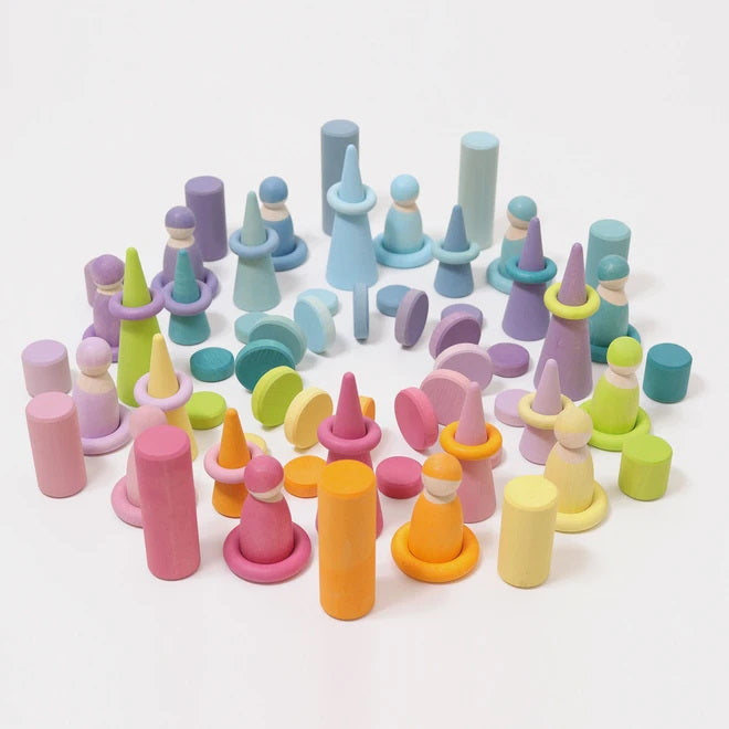 Grimm's | Building Rollers | Small | Pastel
