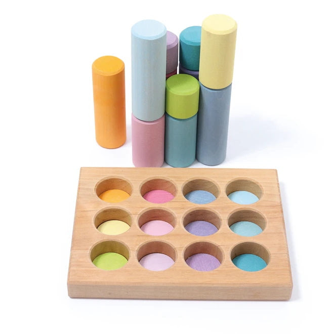 Grimm's | Building Rollers | Small | Pastel