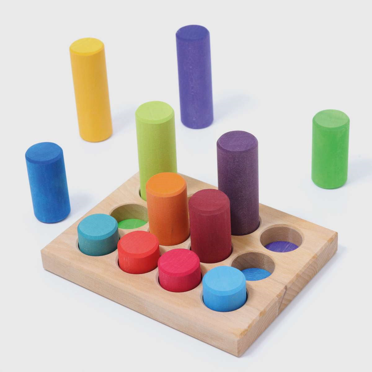 Grimm's | Building Rollers | Small | Rainbow