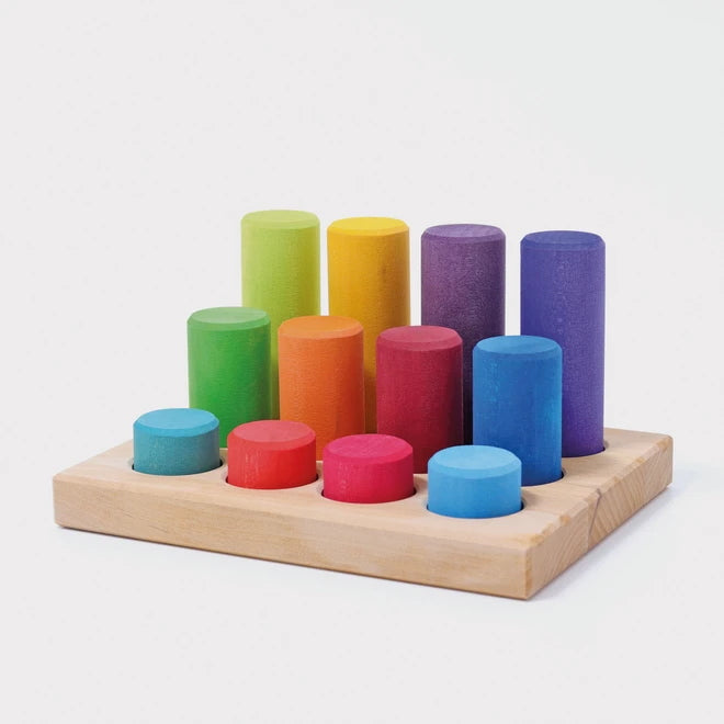 Grimm's | Building Rollers | Small | Rainbow