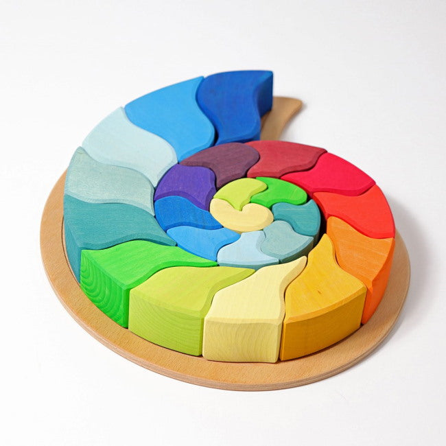 Grimm's | Ammonite Snail Puzzle & Building Set at Milk Tooth