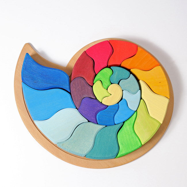 Grimm's | Ammonite Snail Puzzle & Building Set at Milk Tooth