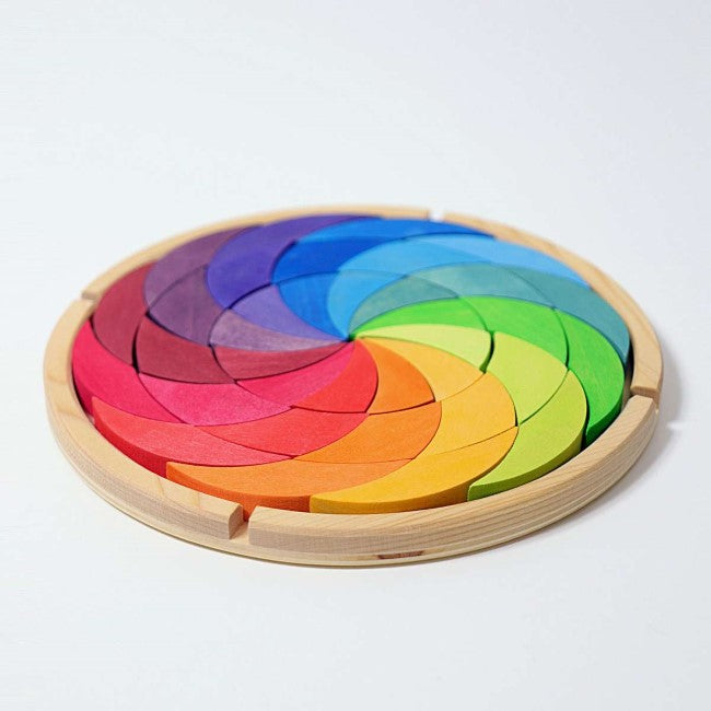 Grimm's | Building Set | Colour Wheel | Rainbow Wooden Blocks