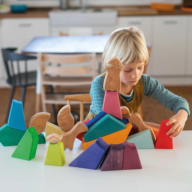 Grimm's | Building Set | Rainbow Lion wooden blocks