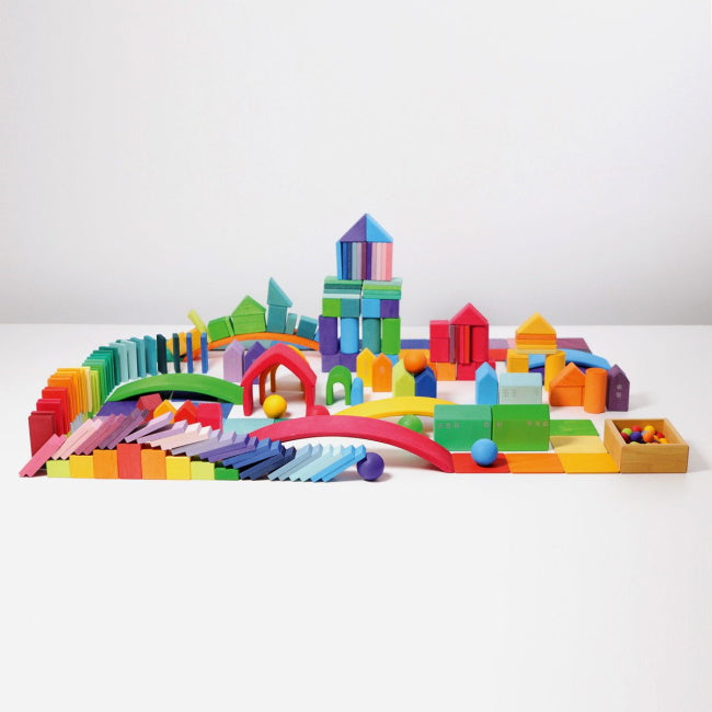 Grimm's | Building Set | Shapes & Colours at Milk Tooth