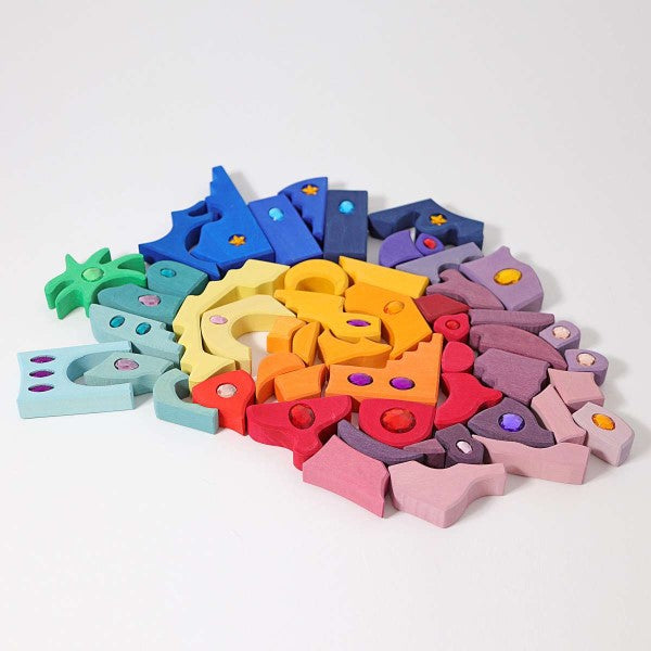 Grimm's | Building Set | Sparkling Mandala Orient | Wooden Blocks