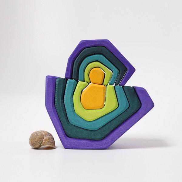 Grimm's | Wooden Stacking Toy | Cave | Small