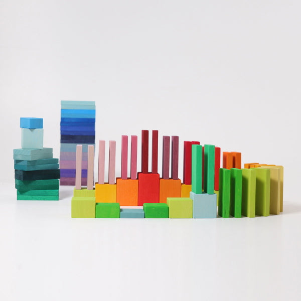 Grimm's | Colour Charts Rally dominoes and building blocks