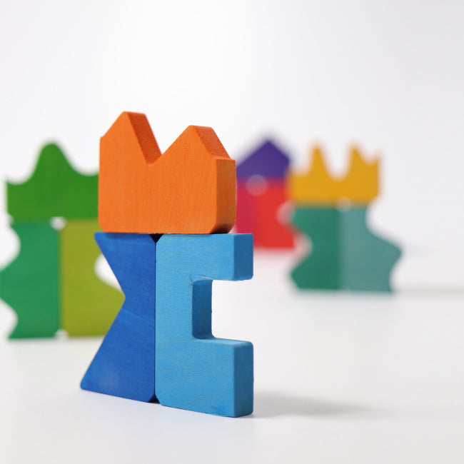 Grimm's | Concave Finds Convex stacking wooden puzzle pieces