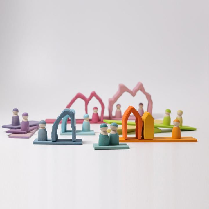 Grimm's | Coral Reef Stacker | Wooden Stacking Toy