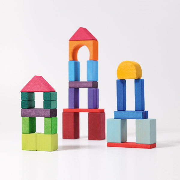 Grimm's | Geometric Blocks | Coloured 30 Pieces