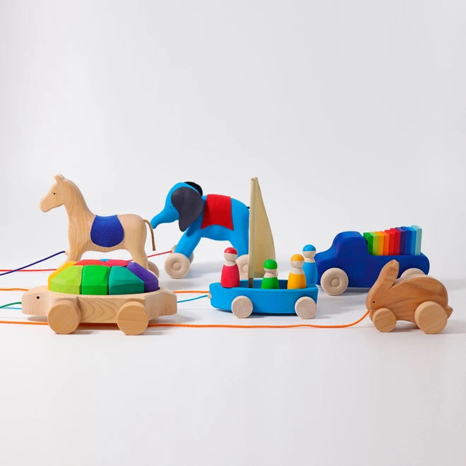 Grimm's pull along wooden toys