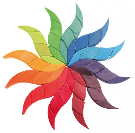Grimm's | Large Colour Spiral | Mandala Puzzle | Building Set