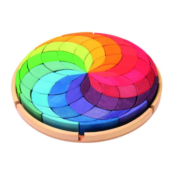 Grimm's | Large Colour Spiral | Mandala Puzzle | Building Set