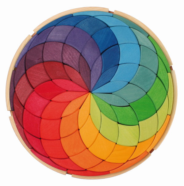 Grimm's | Large Colour Spiral | Mandala Puzzle | Building Set