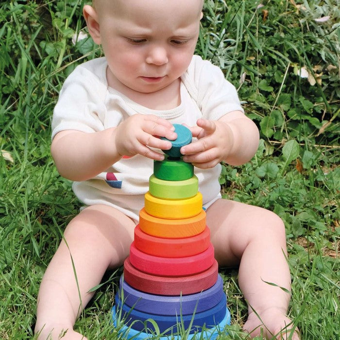 Grimm's | Large Conical Stacking Tower | Rainbow