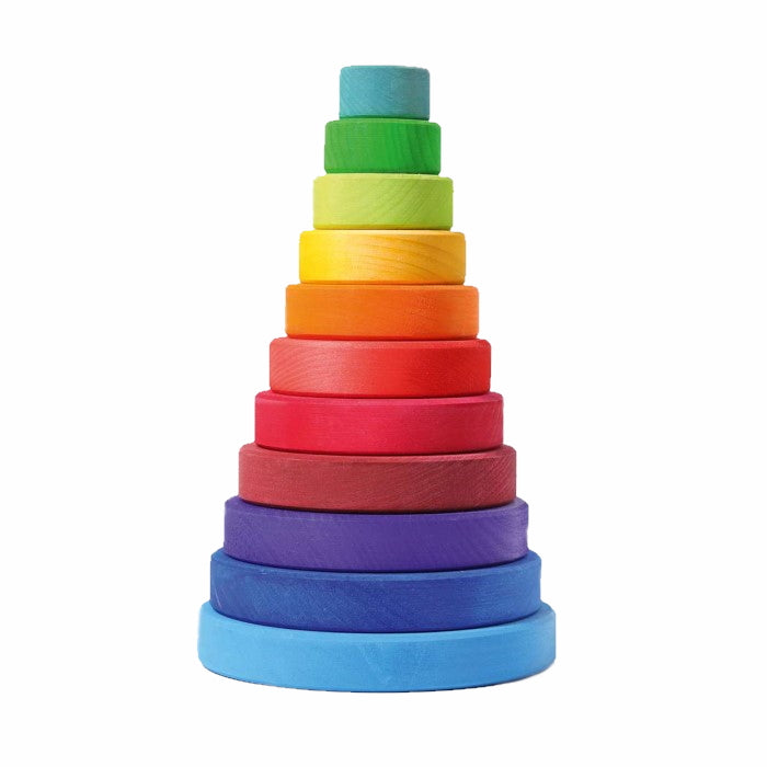 Grimm's | Large Conical Stacking Tower | Rainbow