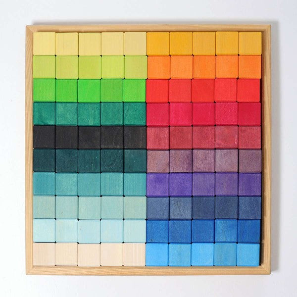 Grimm's | Large Mosaic Square | 100 Blocks building set
