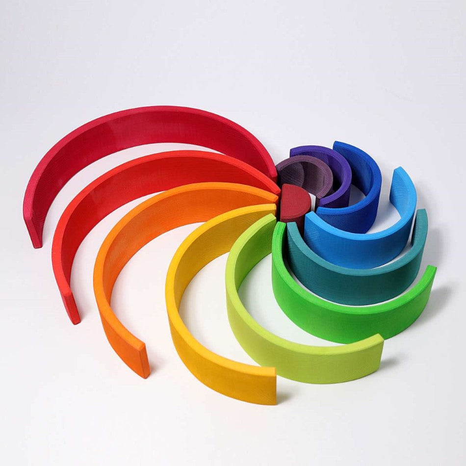 Grimm's | Timber Rainbow Stacking Toy | Large