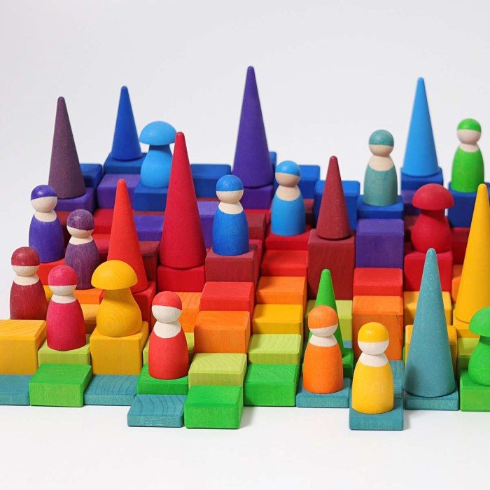 Grimm's | Stepped Counting Blocks | Large Building Set
