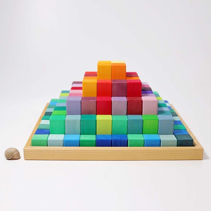 Grimm's | Stepped Pyramid | Large | Rainbow Building Blocks
