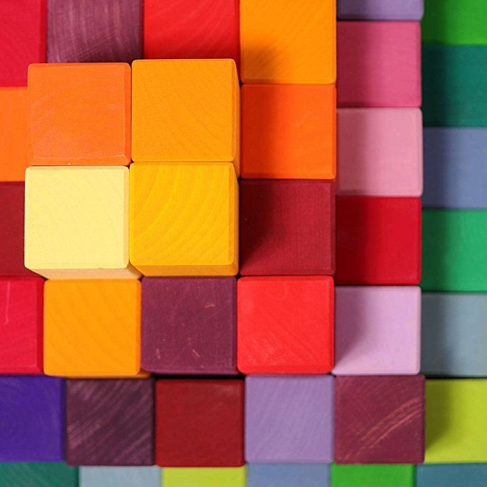Grimm's | Stepped Pyramid | Large | Rainbow Building Blocks
