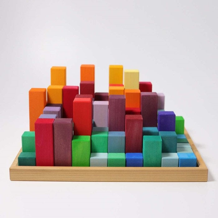 Grimm's | Stepped Pyramid | Large | Rainbow Building Blocks