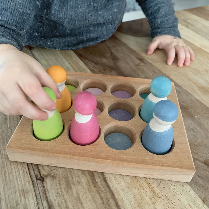 Grimm's | Sorting Board | Pastel  | Wooden Toy