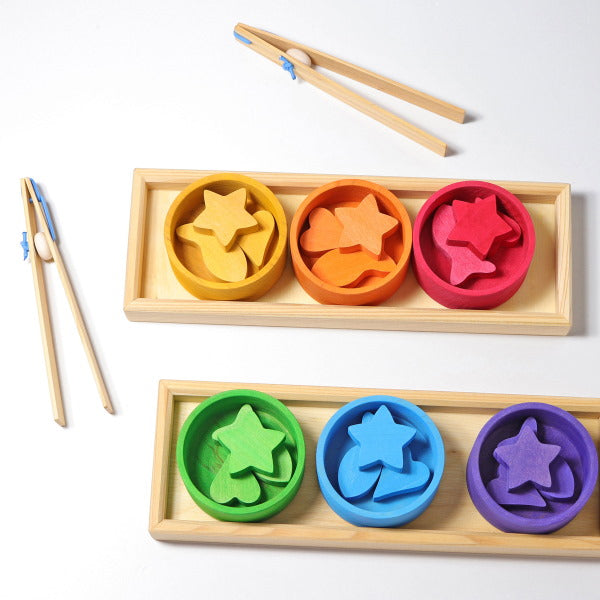 Grimm's | Rainbow Sorting Game with Tweezers