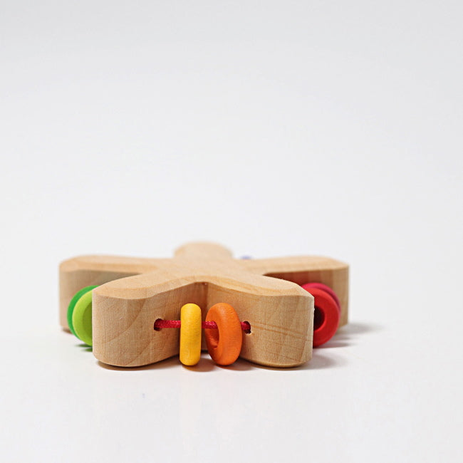 Grimm's | Rattle Star with Beads at Milk Tooth