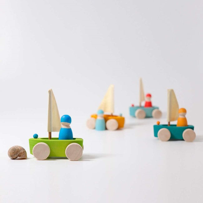 Grimm's | Land Yachts | Set of 4 Small with 4 Friends